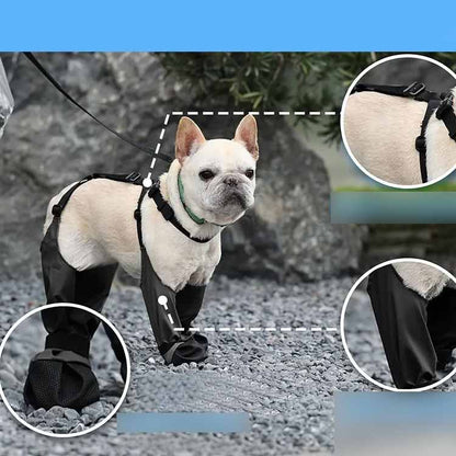 キャンペーン犬用レッグカバー レインシューズ 脱げない 犬 靴 梅雨用 レインシューズカバー 滑りにくい 脱げない 犬用レッグカバー レギンス 犬用シューズ 犬 犬の靴 汚れ防止 肉球保護 雨用ブーツ