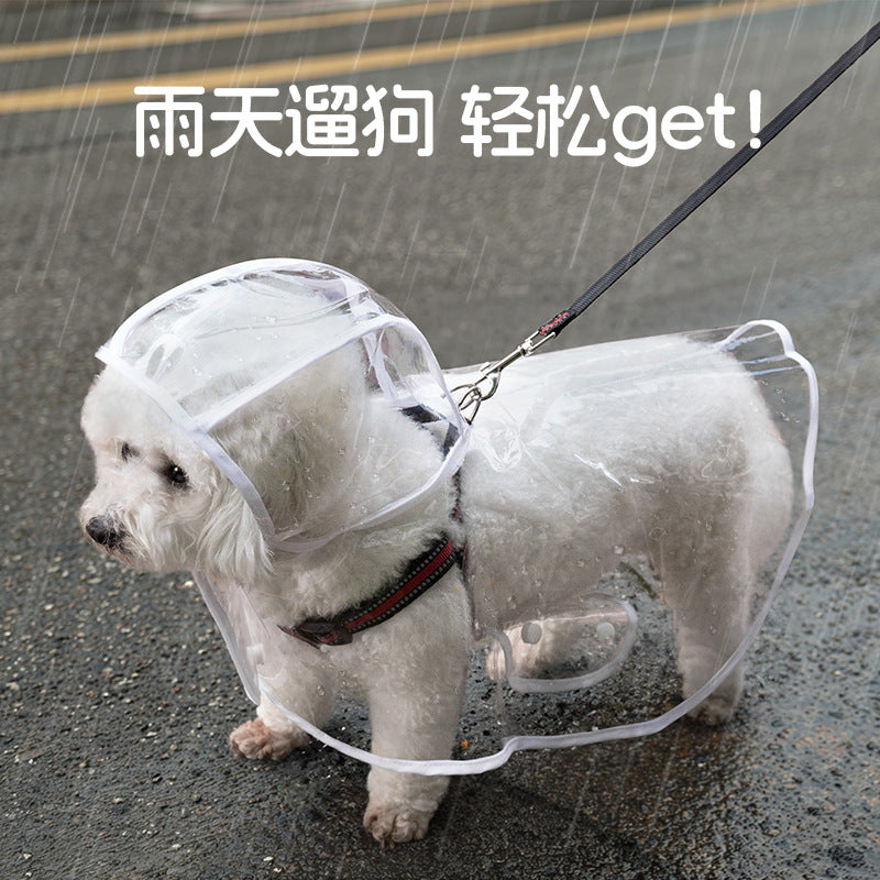 人気犬用マッキントッシュ 透明防水レインウェア 小・中型犬 ペット用マッキントッシュ