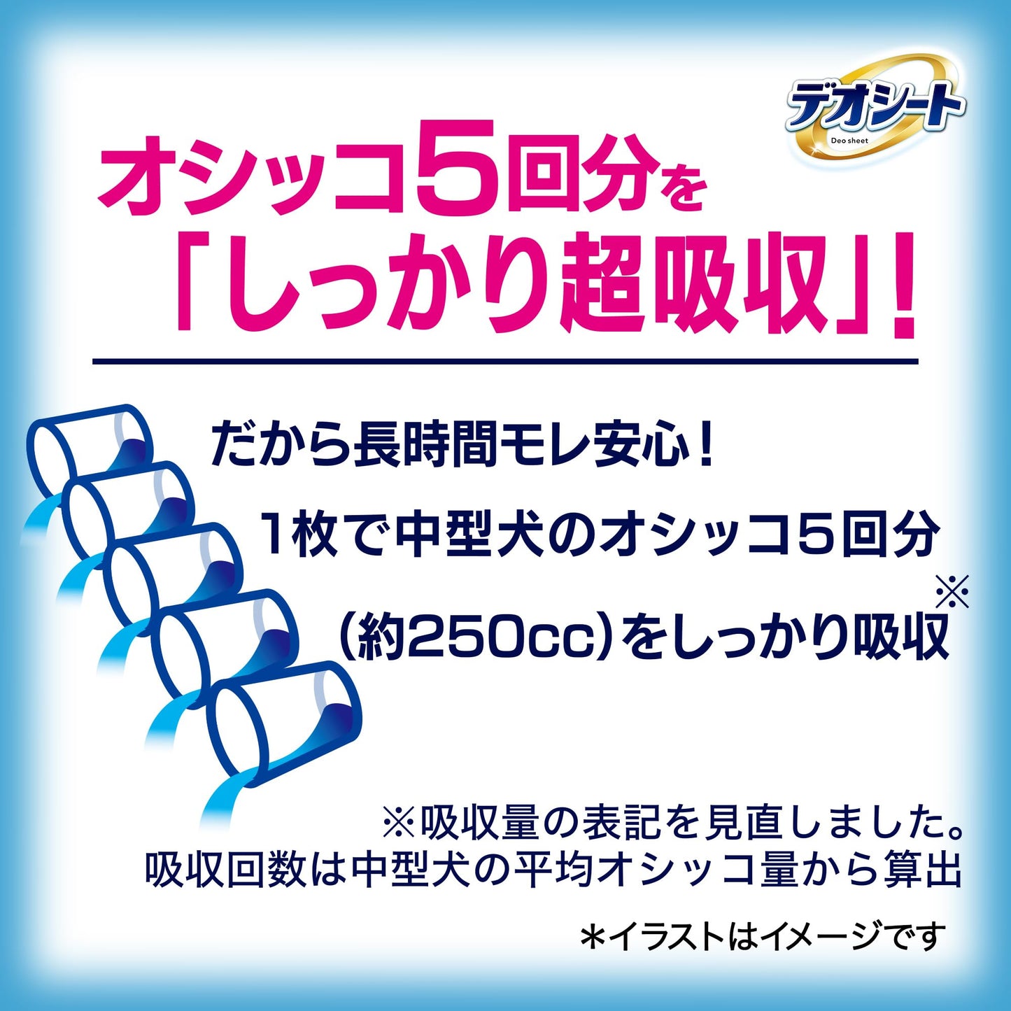 デオシート しっかり超吸収(おしっこ5回分) 無香消臭 ワイド 162枚(54枚×3袋) 犬用 トイレシート [ケース品]【Amazon.co.jp限定】