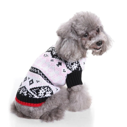 新作 ペットウェア 犬服クリスマス衣雪花セーターハロウィンペット服セーターヘラジカ衣犬セーター