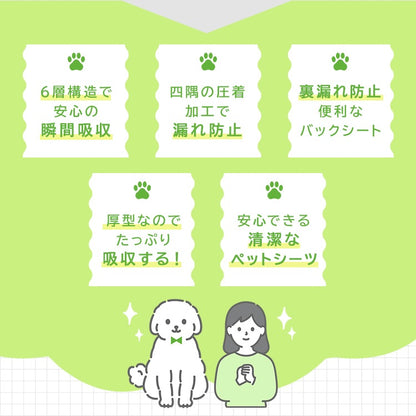 <a href="https://www.qoo10.jp/gmkt.inc/Search/brand.aspx?brandno=114450" target="_blank" class="title_brand" id="btn_brand" title="WEIMALL">WEIMALL</a>ペットシーツ 厚型 ワイド レギュラー 大容量 1200枚 800枚 600枚 200枚 まとめ買い 使い捨てペットシート 多頭飼い 犬 猫 業務用 ペット用品
