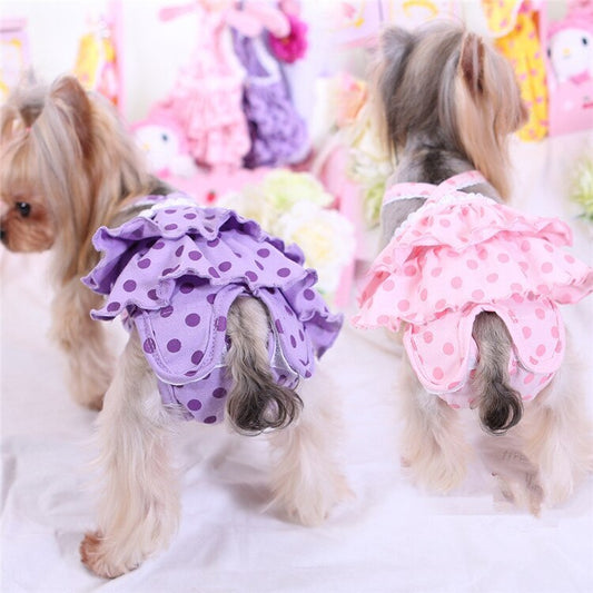 小型犬 生理パンツ オムツカバー犬服犬の服 サスペンダー付き 介護 避妊 トイプードル サニタリーパ
