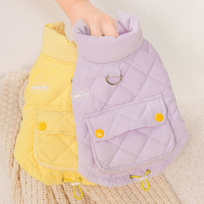 犬服 ワンちゃん服の保温ポケットはベストの子犬の両足を牽引し猫の服を厚くすることができる