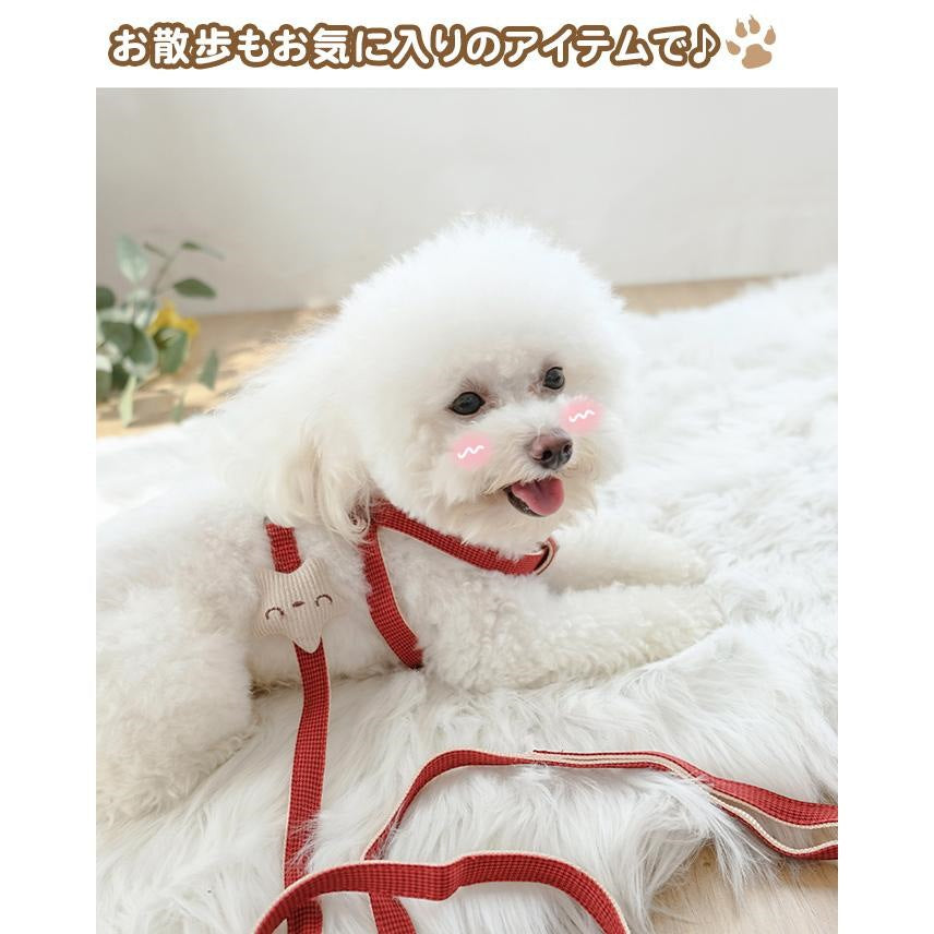 ペット用品 ハーネスリードセット お散歩 ハーネス リード マスコットつき 新作セール 犬 猫 ワンちゃん 猫ちゃん