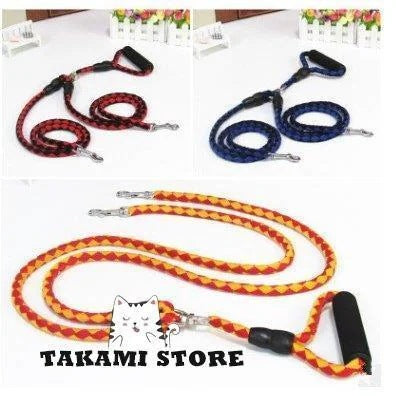 犬 2頭引き リード ペット ドッグ リフレクター リーシュ 反射テープ ダブルリード 多頭飼い 小型犬 中型犬 2匹 絡まない 電話しながら散歩