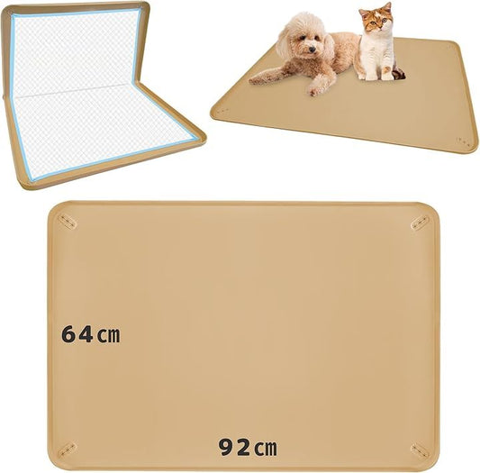 <a href="https://www.qoo10.jp/gmkt.inc/Search/brand.aspx?brandno=133932" target="_blank" class="title_brand" id="btn_brand" title="fabuon life">fabuon life</a>2025年新モデル 犬 猫 シリコン トイレ トレー ペットマット 食事マット お手入れ簡単 ワイド スーパーワイド 薄型 おしゃれ(キャラメルブラウン, XL（92cmx64cm）)