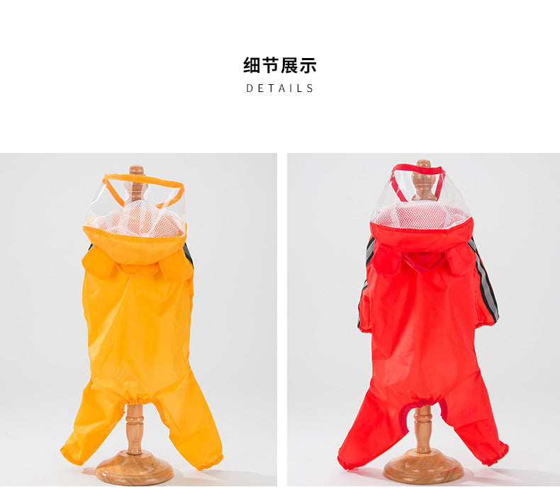 ペット用品 アニメ 防水 ペット用レインコート 四肢を完全に覆うレインコート 小型犬から中型犬まで 雨の日のお出かけ 犬の服 夏用