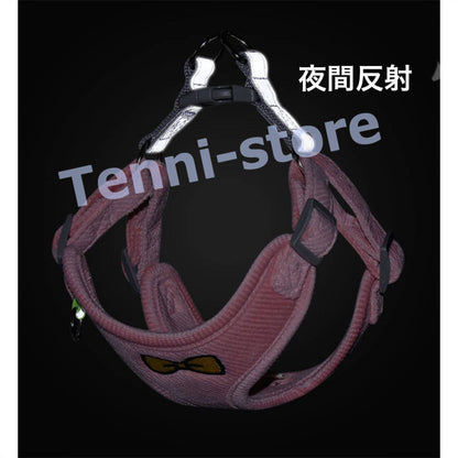 今週の新製品 タイムセール 犬 猫 ハーネス 小型犬 中型犬 猫用 ネコ 柔らかい 軽量 可愛いリボン刺繍ウェアハーネス ハーネス&リードセット 犬ハーネス 抜けない 一体型 在庫が限られている在庫が