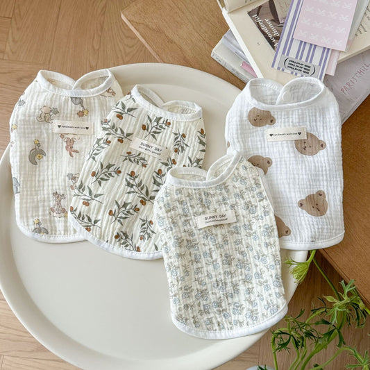[犬 服]犬 洋服 ins人気商品 夏猫服ノースリーブカーディガンかわいいベスト犬サンベスト薄毛秋対策