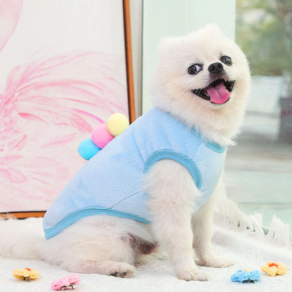 メガ割犬猫ミルク犬タンクトップ服ペット小中型犬テディビー熊アイスクリームイチゴ用品装飾