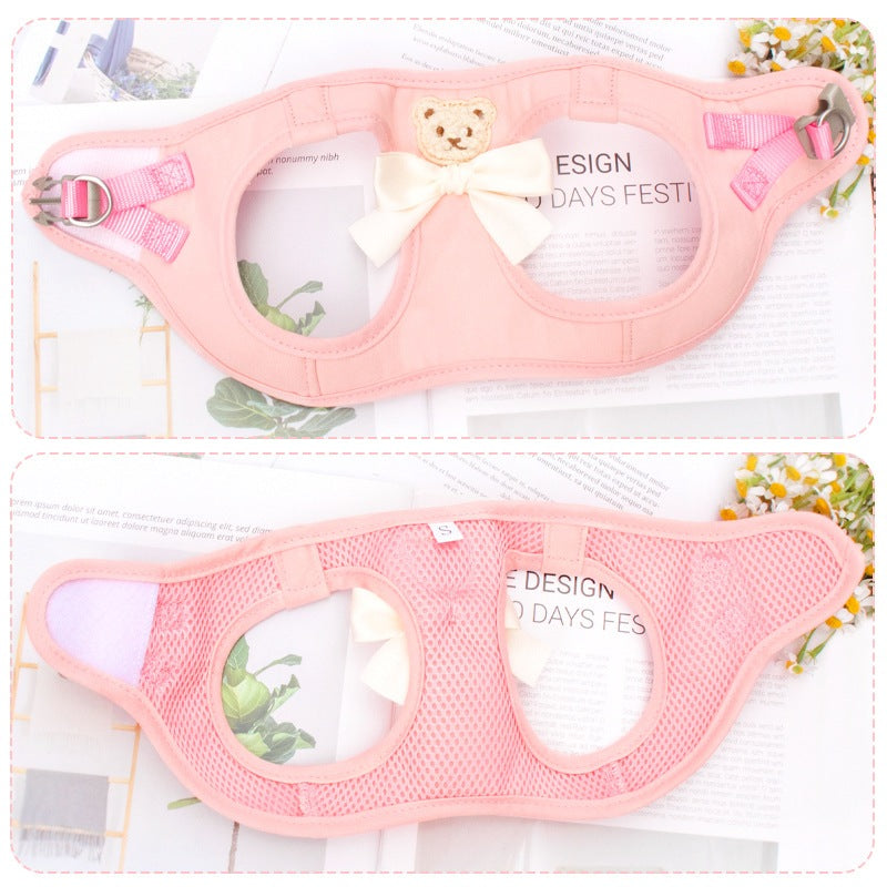お出かけ 猫用 ハーネス 軽量 ペット用品 簡単装着 犬 ペットハーネス お散歩 小型犬 犬用ハーネス 中型犬 2点セット おしゃれ 51 リーシュ ハーネスリードセット 胴輪 ネコ用ハーネス リード