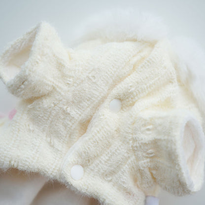 犬服ペット猫服かわいいソフトウールふくらませドレス快適ソフトもちもち冬居心地の良い暖かい服