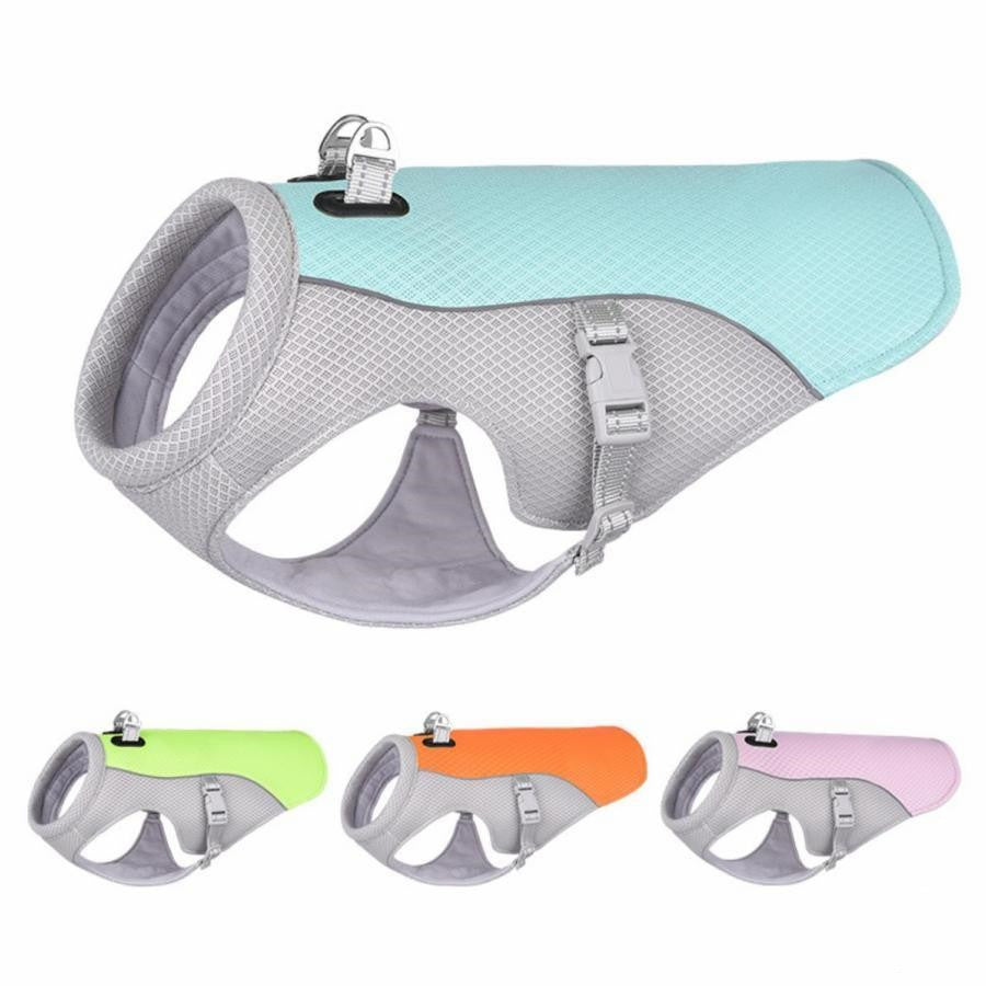 犬用クールベスト 冷感 冷却ベスト ハーネス一体型 ひんやりベスト 人気商品超目玉 犬用夏服 冷却コート 通気性 熱中症対策 日焼き防ぐ お出かけ お散歩