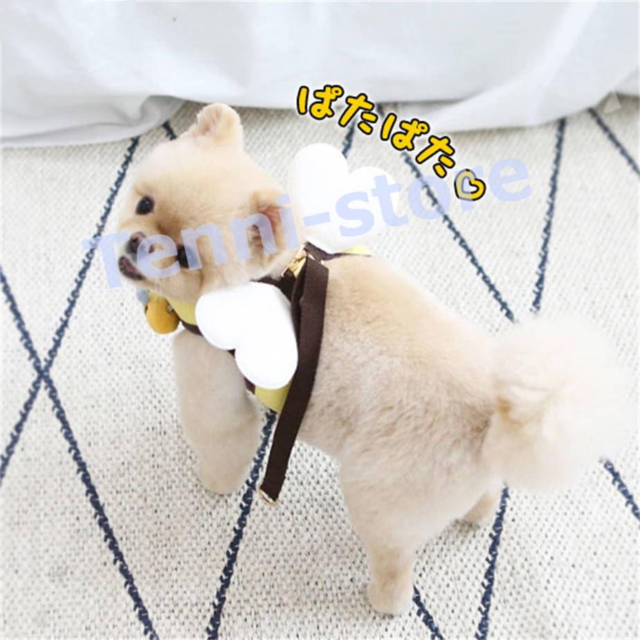 今週の新製品 タイムセール 犬 ハーネス 羽付き ミツバチ お出かけ 散歩 胴輪 ペット用品 かわいい 人気 新作 小型犬 セール お出かけ ダブルシスターズ パタパタ 【一部当日発送】 在庫が限られ