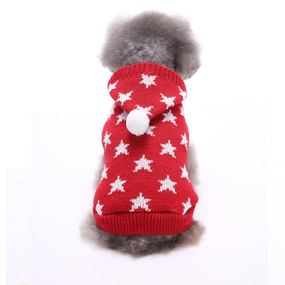 2023年新作入荷　ペット服 犬　服　Tシャツ ドッグウェア犬服クリスマス衣雪花セーターハロウィンペット服セーターヘラジカ衣犬セーター