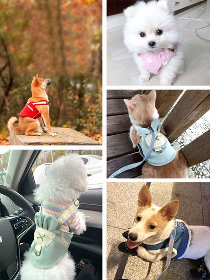 <a href="https://www.qoo10.jp/gmkt.inc/Search/brand.aspx?brandno=107992" target="_blank" class="title_brand" id="btn_brand" title="CPDDITS">CPDDITS</a>犬 猫 ハーネス リードセット ベスト ペット 胴輪 ふっくら生地 服 キャット ドッグ メッシュ