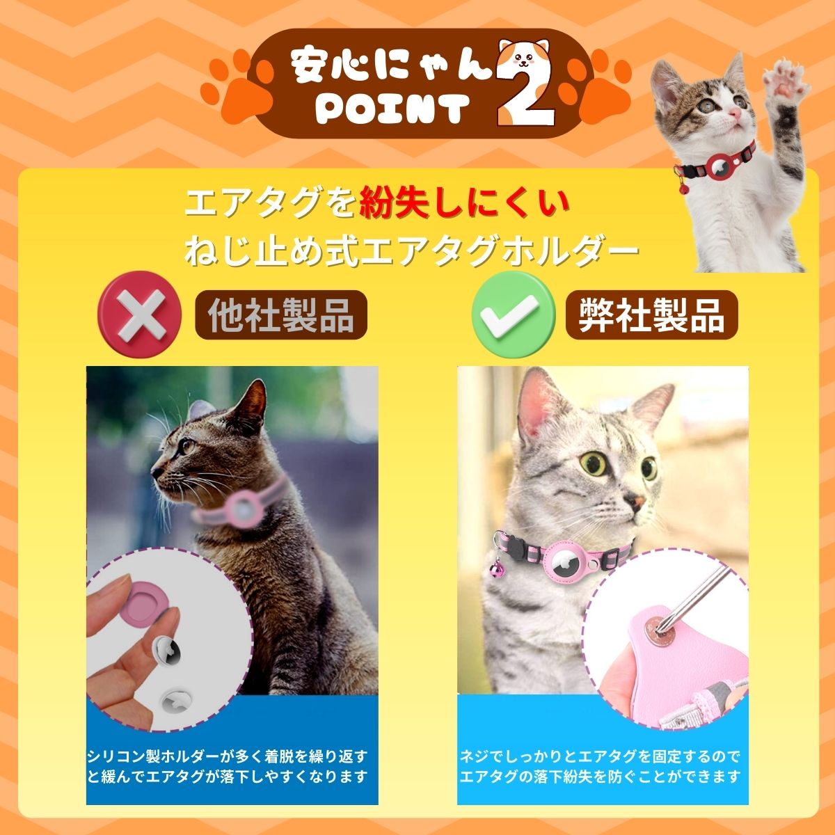 猫 首輪 エアタグケース gps 追跡 反射 犬 ペット用品 散歩 脱走防止 迷子 発見機 通院 災害 避難 安全対策