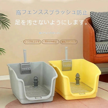 壁付き犬トイレ便器ステンレス防糞犬砂盆の中の小型犬と高犬トイレのペット用品