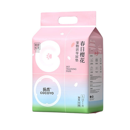 <a href="https://www.qoo10.jp/gmkt.inc/Search/brand.aspx?brandno=109151" target="_blank" class="title_brand" id="btn_brand" title="Honeycare">Honeycare</a>ペットシーツ サクラ柄入り ペットシート厚型　サイズ選択可 レギュラー ワイド スーパーワイド 256枚 128枚 64枚 まとめ買い サクラの香り付き 犬 猫 ペット用品