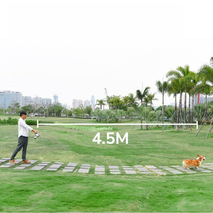 【散歩は凧揚げのように】 犬 伸縮リード 4.5m 耐噛ロープ 軽量 おしゃれ 上質 小/中型犬 人気 おすすめ かわいい 長い フック 犬用 メガ割