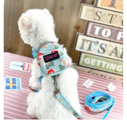 新商品プロモーション，数量限定 なく犬 猫 ハーネス リード リュック 付 バッグ かばん 鞄 メッシュ ウェアハーネス ペット 服 胴輪 キャット ドッグなく犬 猫