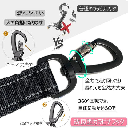 新作セールVOOPH 犬 リード 大型犬 中型犬 小型犬 伸縮リード 犬用リード ペット用品 犬リード 2頭引きリード 多頭飼い ロングリード 犬のリード 訓練リード ブラック2025年