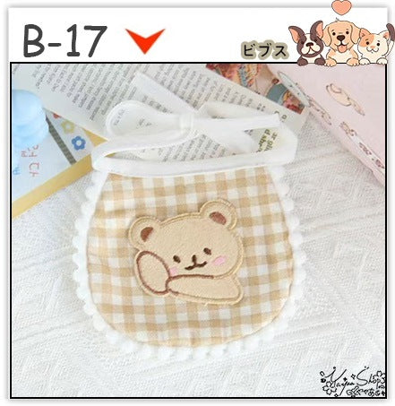 【3+1枚 / 5+2枚】超人気のインスタイルフラワービブ猫唾液タオル純粋な手作り犬用ビブペット織りネックスカーフ