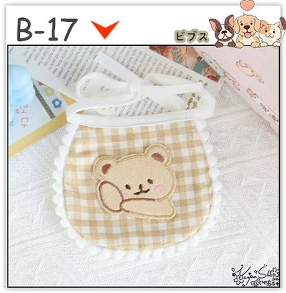 【3+1枚 / 5+2枚】超人気のインスタイルフラワービブ猫唾液タオル純粋な手作り犬用ビブペット織りネックスカーフ