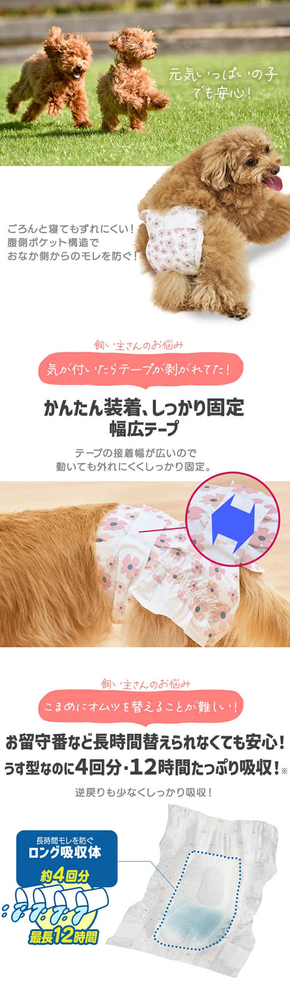 <a href="https://www.qoo10.jp/gmkt.inc/Search/brand.aspx?brandno=49458" target="_blank" class="title_brand" id="btn_brand" title="アイリスオーヤマ">アイリスオーヤマ</a>【公式】6袋まとめ買い／ ペットオムツ 最大4回分吸収 超小型犬 中型犬 ペット用 紙おむつ 猫 介護 粗相 生理 マナー PitaFit NPD * 送料無料