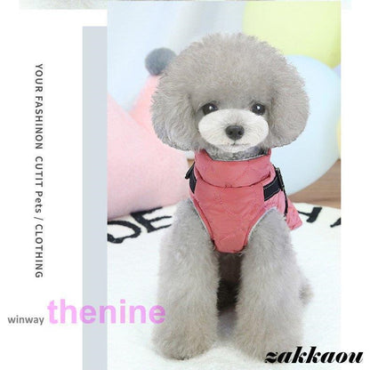 犬 服 ジャンパー 犬の服 ハーネス一体型防寒ジャンパー ドッグウェア ジャケット 小型犬 中型犬 秋 秋服 冬 冬用 冬服 秋冬 おしゃれ アウター コート お出かけ