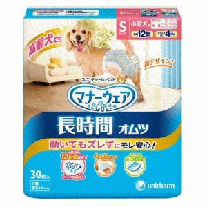 <a href="https://www.qoo10.jp/gmkt.inc/Search/brand.aspx?brandno=18151" target="_blank" class="title_brand" id="btn_brand" title="ユニ・チャーム">ユニ・チャーム</a>ユニ・チャームペット マナーウェア 高齢犬用 紙オムツ Sサイズ 30枚入