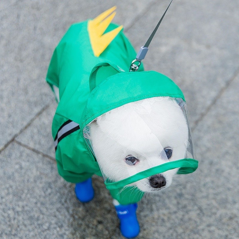 ペット用品 アニメ 防水 ペット用レインコート 四肢を完全に覆うレインコート 小型犬から中型犬まで 雨の日のお出かけ 犬の服 夏用