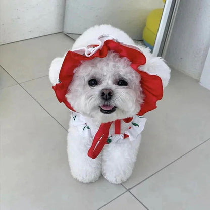 工ガ割-犬服可愛いチェリー水着ワンピース中小型犬子猫服ペット服