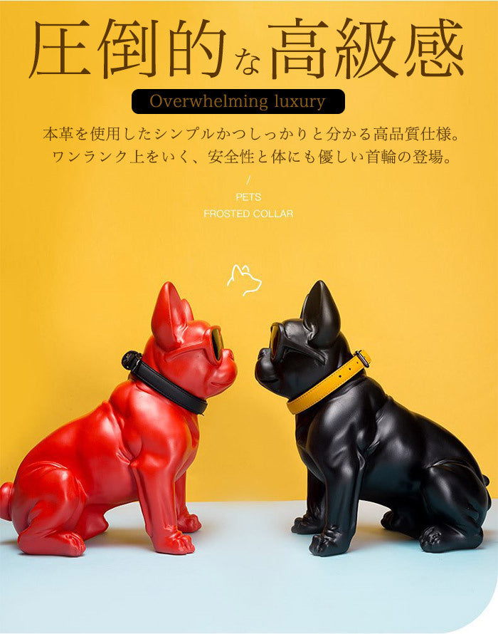 ドッグ 犬 キャット ペット 小型犬 首や喉に優しい 首輪 本革 ペットグッズ 猫 中型犬