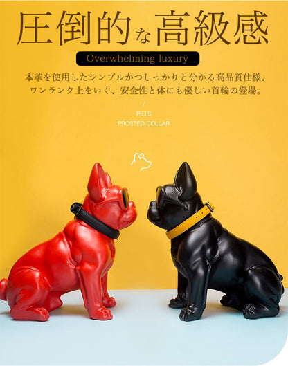ドッグ 犬 キャット ペット 小型犬 首や喉に優しい 首輪 本革 ペットグッズ 猫 中型犬