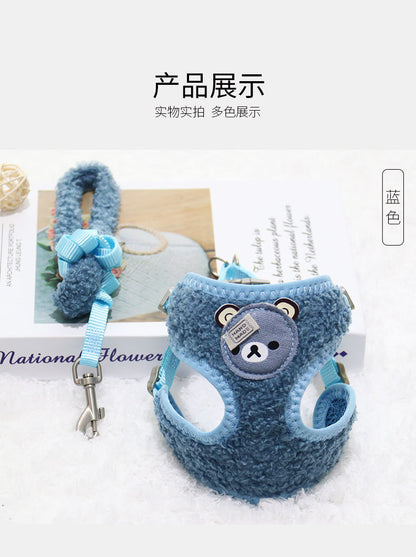 おしゃれ 軽量 小型犬 ペットハーネス 猫用 ペット用品 リード 簡単装着 ハーネスリードセット お出かけ 中型犬 ネコ用ハーネス シンプル 143 ハーネス 犬 お散歩 2点セット 犬用 リーシュ