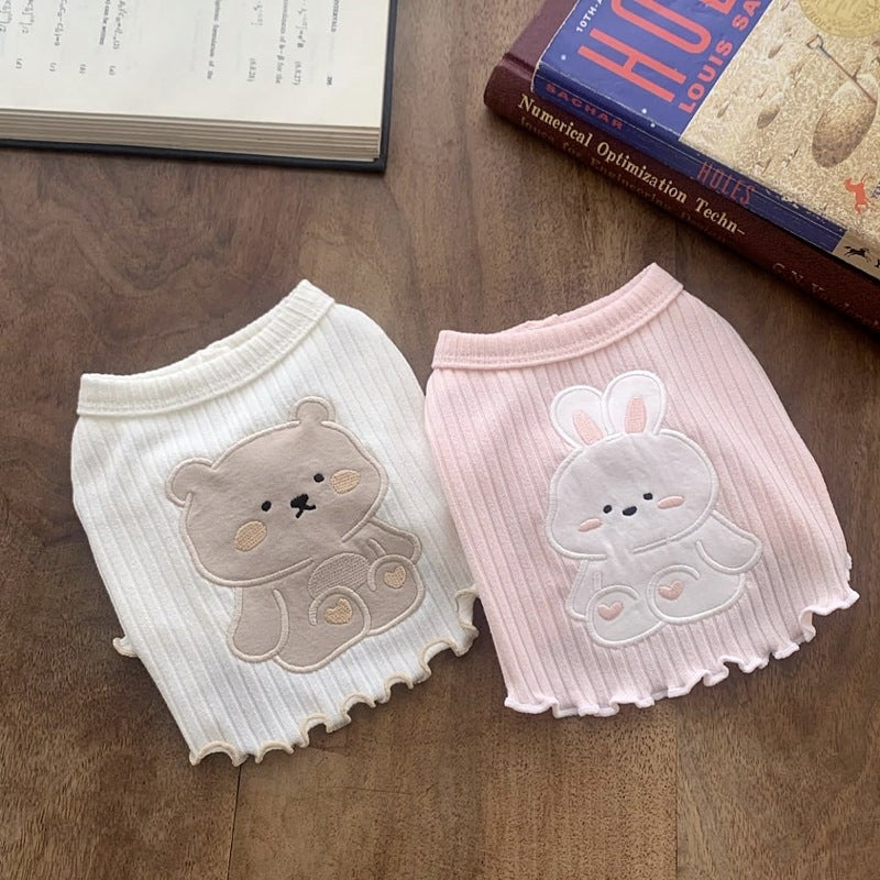 [犬 服]犬 洋服 ins人気商品 夏の薄いペット犬服小さな子犬の夏のTシャツ