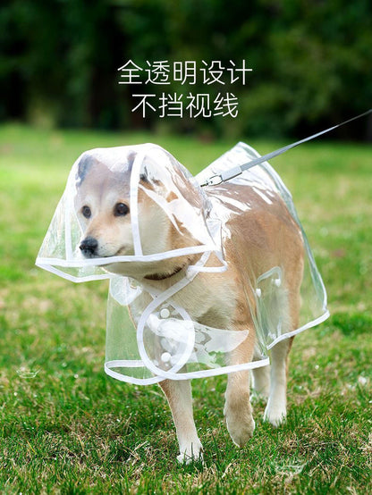 人気ペットマッキントッシュ透明犬マッキントッシュ防水防風ペット服大型犬