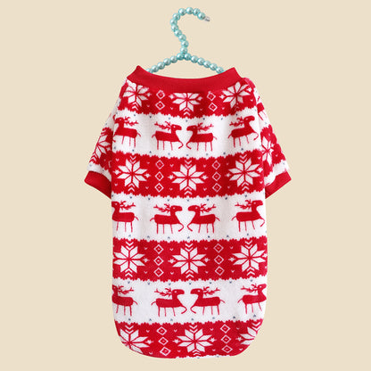 犬服秋冬用ペット服猫服防寒保温厚手犬服クリスマスペットパーカー