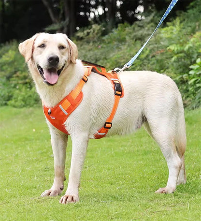 犬ハーネス 犬用 5.0ｍ伸縮紐 犬用胴輪 反射材料付き 装着簡単 喉にやさしい 小型犬　大型犬 散歩/訓練/お出掛 ペット はーねす 安全 抜けない 軽量 調節可能