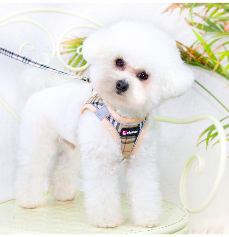 簡単装着 シンプル リーシュ ペット用品 お出かけ 軽量 犬 犬用 おしゃれ リード 猫用 お散歩 ハーネスリードセット ハーネス 46 2点セット 中型犬 胴輪 ペットハーネス ネコ用ハーネス 犬用