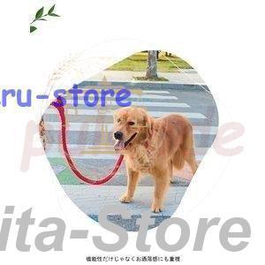 今年の流行,犬用 首輪 リード ２点セット 牽引ロープ ペット用品 大型犬 中型犬 牽引縄 セットアップ お洒落 ドッグウェア ハーネス 色切り替え