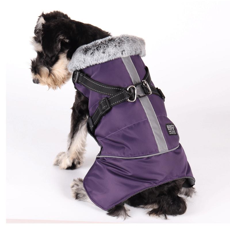 暖か ダウン風ジャケット ジャケット 中型犬 反射 ベストウェア 小型犬 ハーネス 首元 ペット服 防寒 ハーネス一体型 犬 大型犬 防風 冬 防水 犬 ジャケット