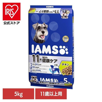 <a href="https://www.qoo10.jp/gmkt.inc/Search/brand.aspx?brandno=22351" target="_blank" class="title_brand" id="btn_brand" title="アイムス">アイムス</a>ドッグフード IAMS アイムス 11歳以上用 毎日の健康ケア チキン 小粒 5kg ID341 マースジャパンリミテッド