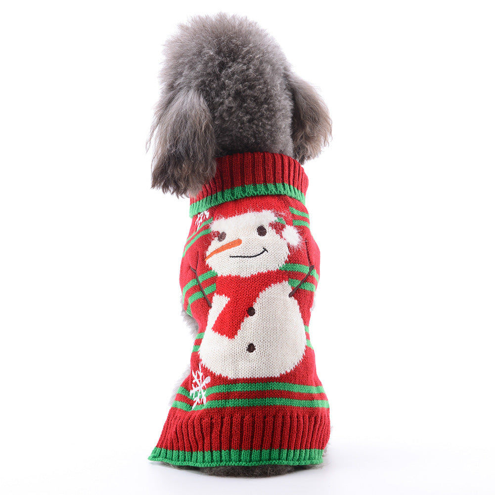 人气新作ペット服 中小型犬VIPテディニューファーザークリスマスペットニットジャンパー犬の服 ペット服