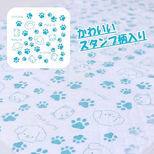 サイズ：ワイド 200枚(50枚入×4袋) フリーリー ペットシーツ 厚型 ワイド 200枚 柄付き