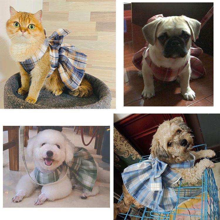 新商品プロモーション，数量限定 ペット用品 ハーネス リード ２点セット 猫用 小型犬用 かわいい 姫様 ワンピース 全８色 リード長さ120cmリード幅2cm XS ( 05-15kg ) Sペッ