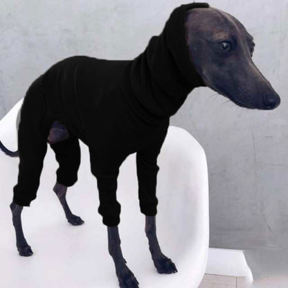 新品掲載！タートルネックドッグウェアペットウェア袖あり中型犬大型犬パジャマイタグレサルーキ犬服ックスリムフィット長袖tシャツカットソー部屋着あったか