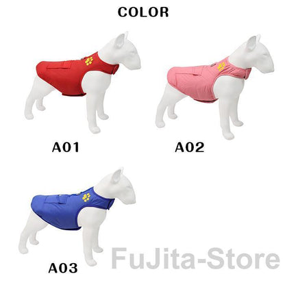 ペット服 犬服 ドッグウェア ダウンジャケット 防寒 秋冬 ワンちゃんの服 大型犬 中綿ジャケット 裏起毛 リバーシブル 冬 暖かい服 コスチューム 小型犬 中型犬