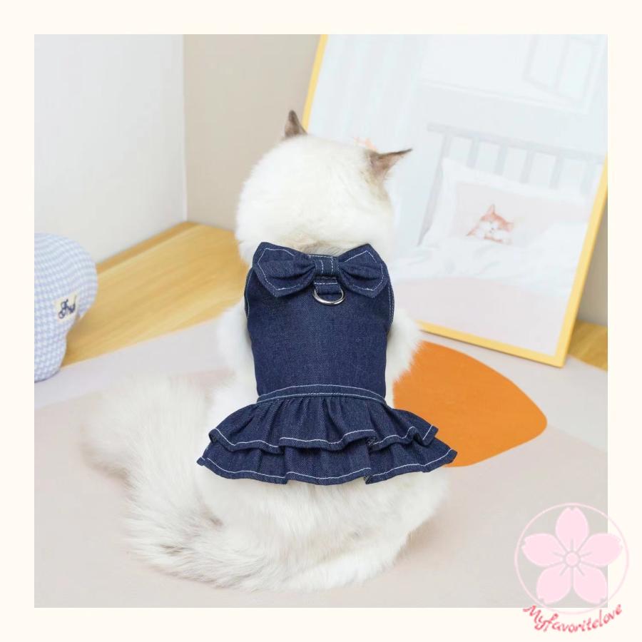 新作 トレンド ペット 服 安い 犬 春 夏 秋 冬 デニム タンクトップ ワンピース かわいい 可愛い ハイブランド 猫 ドッグ ウェア
